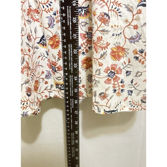 Ana New Approach Womens 3X Cotton Floral‎ Ruffle Collar Balloon Sleeve Top - Picture 4 of 9